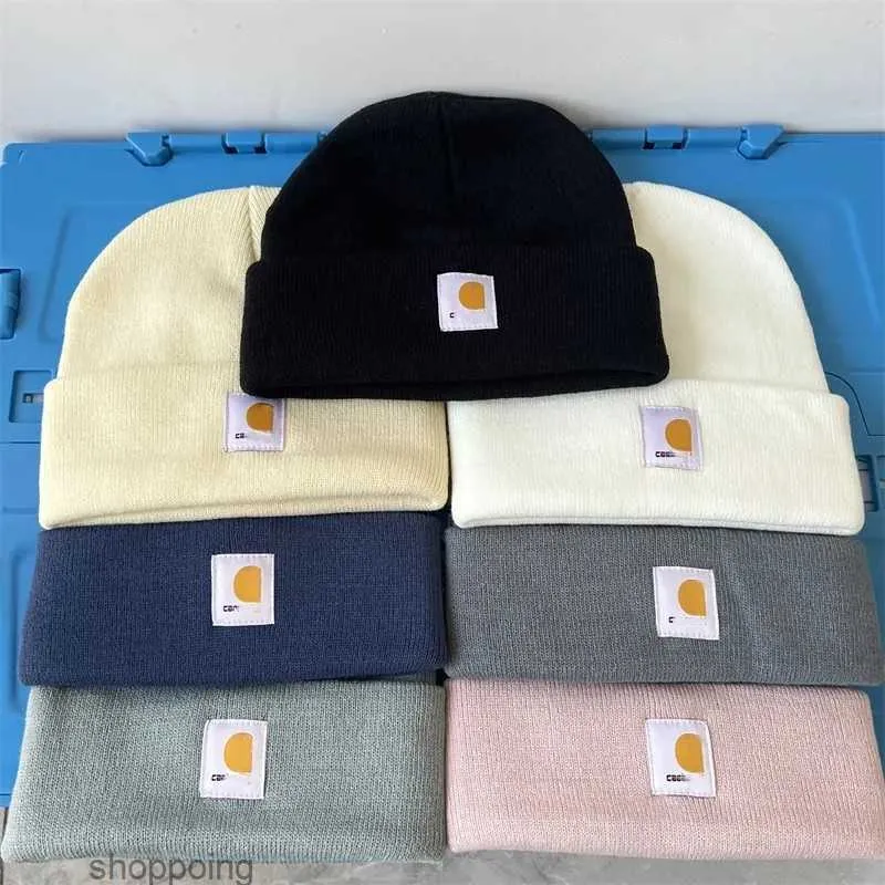 Carhart Hats Herren- und Damen-Beanie Herbst Winter Thermo-Strickmützen Gestrickte Wollmütze Plus Samtkappe Klassische sportliche einfarbige warme Mützen Carharttlys