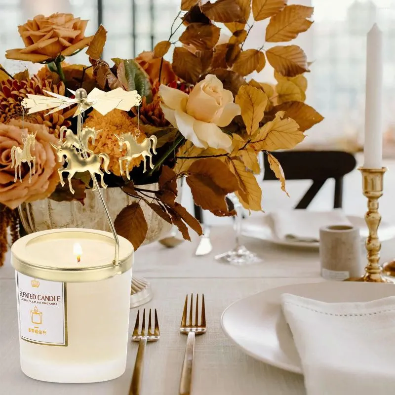 Kerzenhalter decken Teelichthalter, Hochzeitsdekoration, rotierender Kerzenständer aus Metall ab