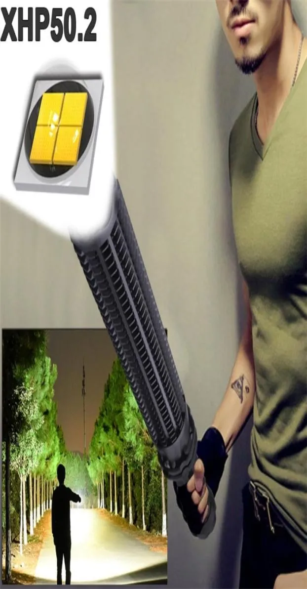 1000000 Lumens 502 Super Super Tactical Transical LED Defense Defense BAT 50 Torch 220249351087