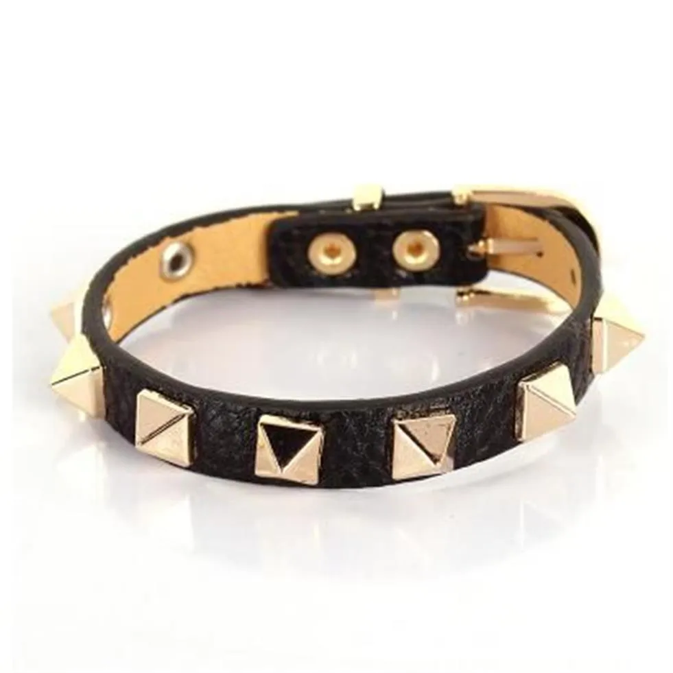 neues SCHÖNES Mode-Star-Stil-Damenarmband und mehrfarbiges Damen-Riemen-Niet-Armband als Geschenk282x