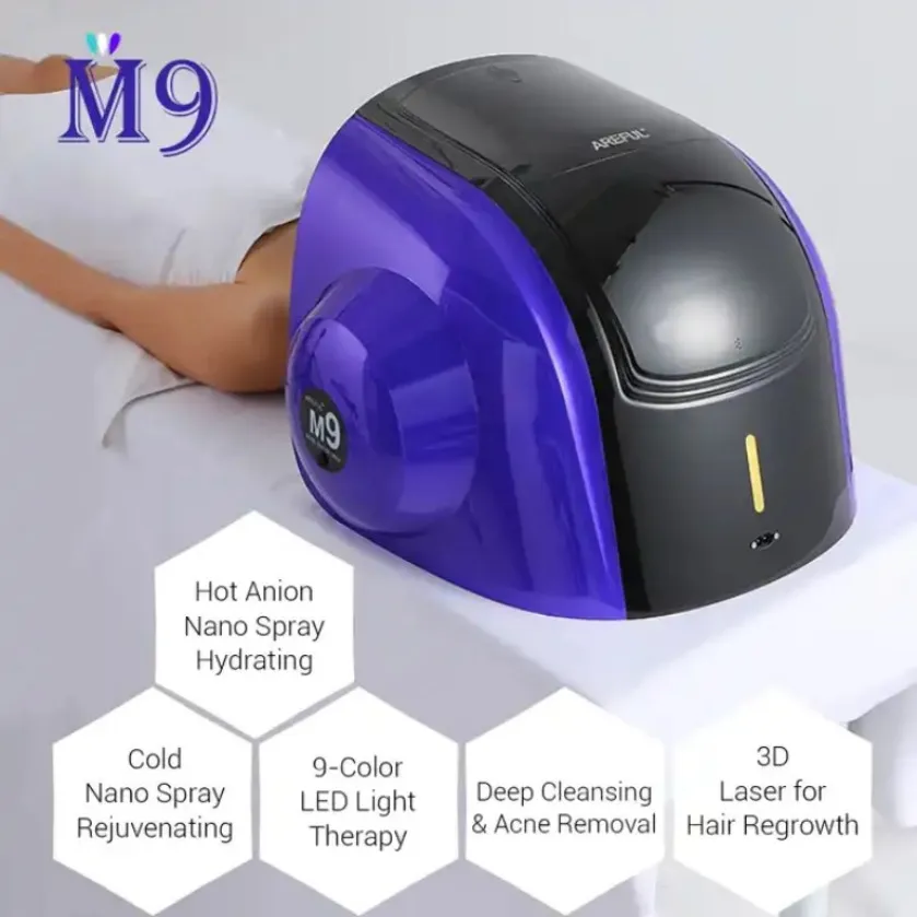 Outros equipamentos de beleza para perda de cabelo Laser de baixa intensidade 9 cores Tratamento de perda de cabelo Instrumento de crescimento a laser Diodo Laser para perda de cabelo