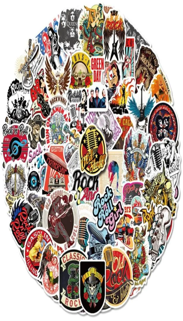 50PCS Punk Rock Stickers Rock and Roll Music Sticker Waterproof Decals Metal Band for Water Bottle Laptop Skateboard Computer Phone Adults Teens Kids BP2788146469