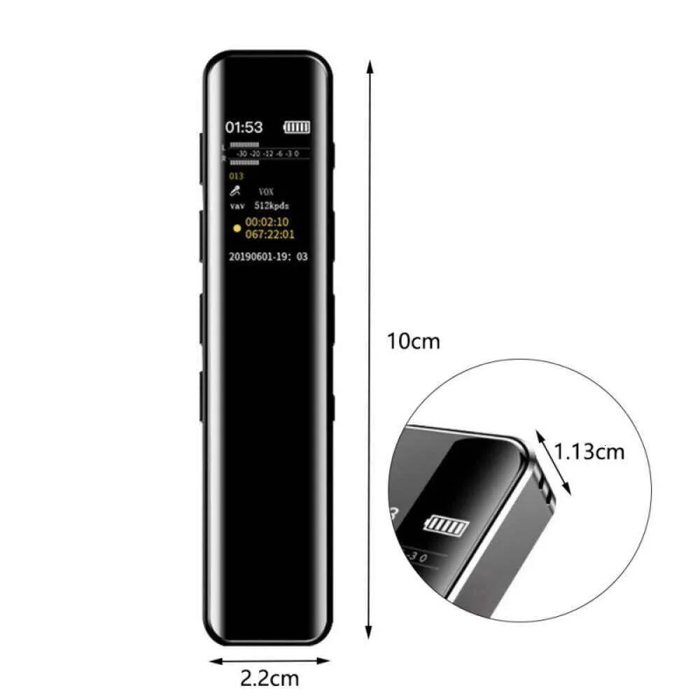 Enregistreur numérique 7/16Gb Écran tactile Restacher actif pour des conférences / réunions / Classe HD-Audio Recording Device - rechargeable