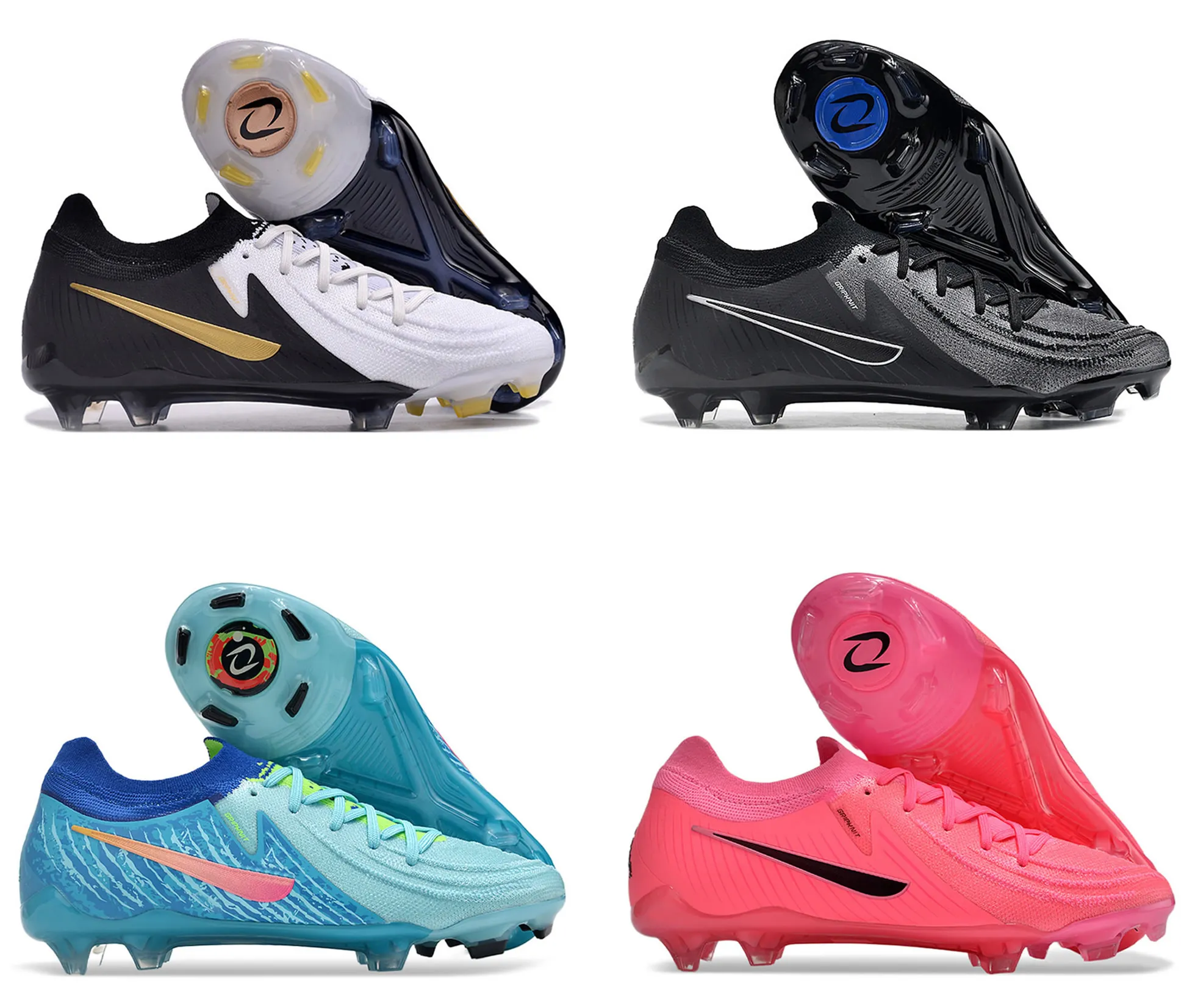 Chaussures de football pour hommes Phantom Luna Elite NU FG Femmes Garçons Bottes basses Crampons US6.5-11