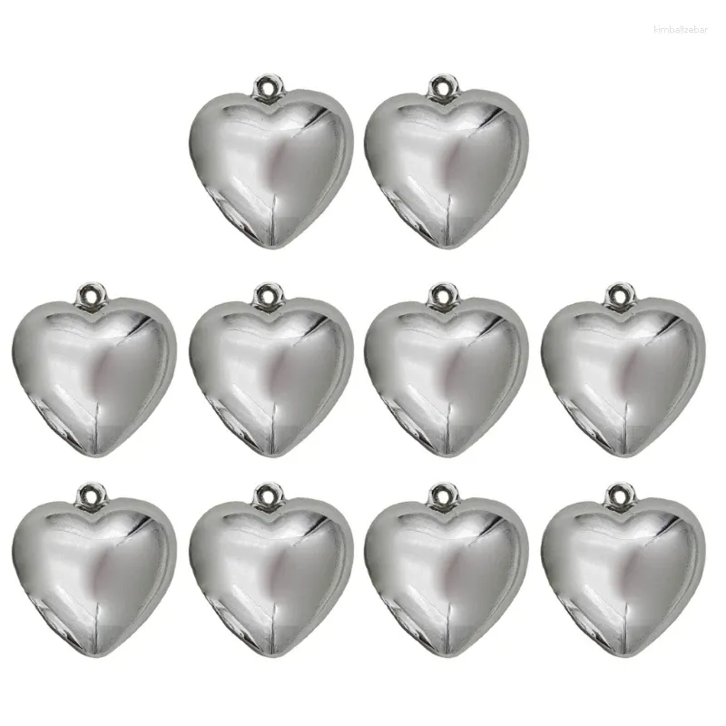 Pendentif Colliers 10 pcs Petit Coeur Charme Pendentifs Perles En Plastique Accessoires De Fabrication De Bijoux