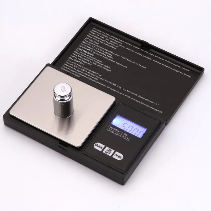 2020 Mini Balança Digital de Bolso 001 x 200g Moeda de Prata Diamante Jóias de Ouro Pesar Balança LCD Eletrônico Digital Balança de Jóias Bal9045510