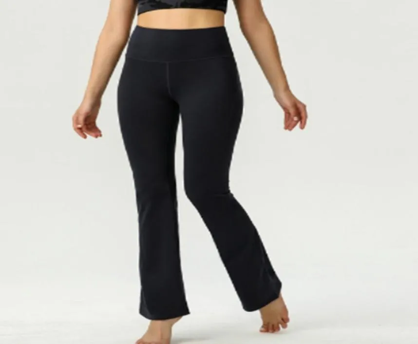 Yoga kläder flare byxor leggings sport kvinnor fitness stretchy nylon anpassa hög midja tätt träning gym som kör sportkläder3017407