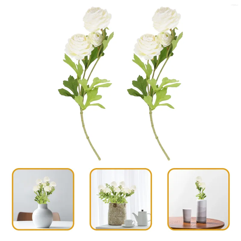 装飾的な花2 PCSダイニングテーブルセンターピース装飾のための家の装飾ウェディングフローラル植物フェイク