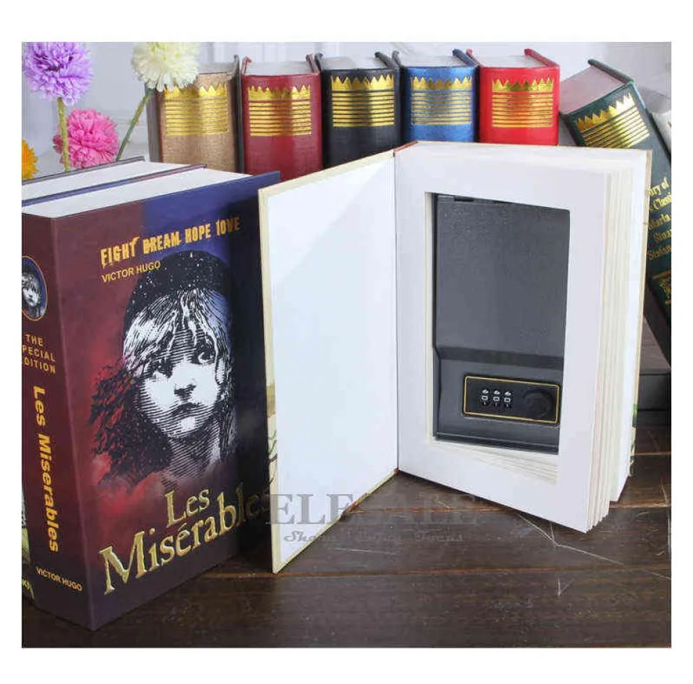 Book Style Hidden Safe Box Simulation Password Combination Key Lock Secret Box Home Travel Car Money Jewelry Phone Safes H11024244210