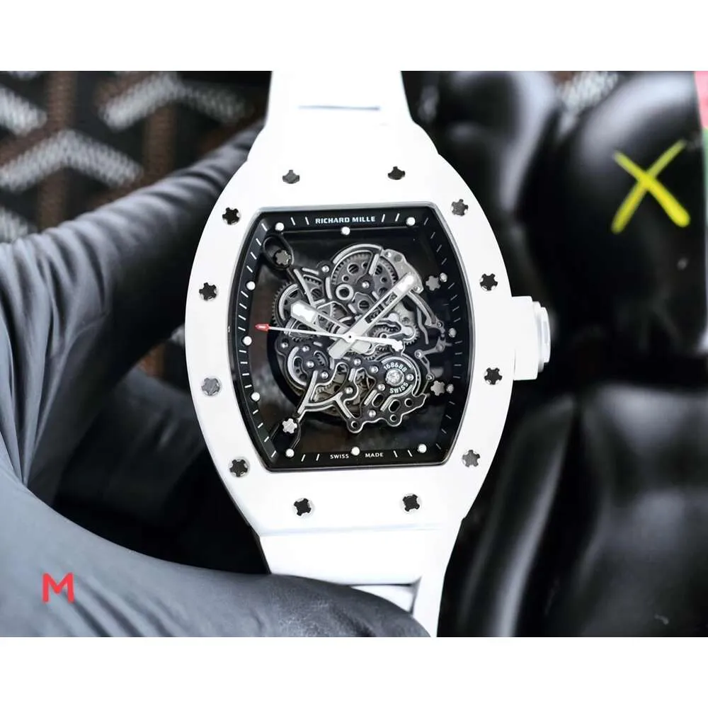 Fantastique designer mécanique R i c h a r d luxe super style montres hommes RM055 6OOR mouvement automatique montre étanche boîtier en céramique miroir saphir