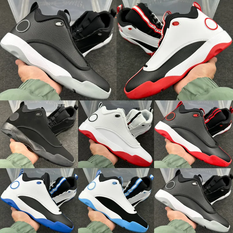 Jumpman Pro Quick Men Basketball Shoes Classic 13S Leather Designer Anthracite Wolf Grey White Black Royal Gym Red Outdoor Sneakers Storlek 40-46