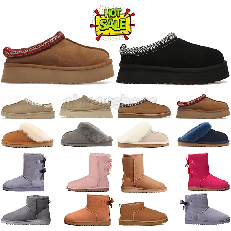 Inverno nevado mulheres austrália plataforma designer botas mulher ug tazz chinelos tasman slides australie pele ultra mini bota de neve bootiestaz sapatos tornozelo botas