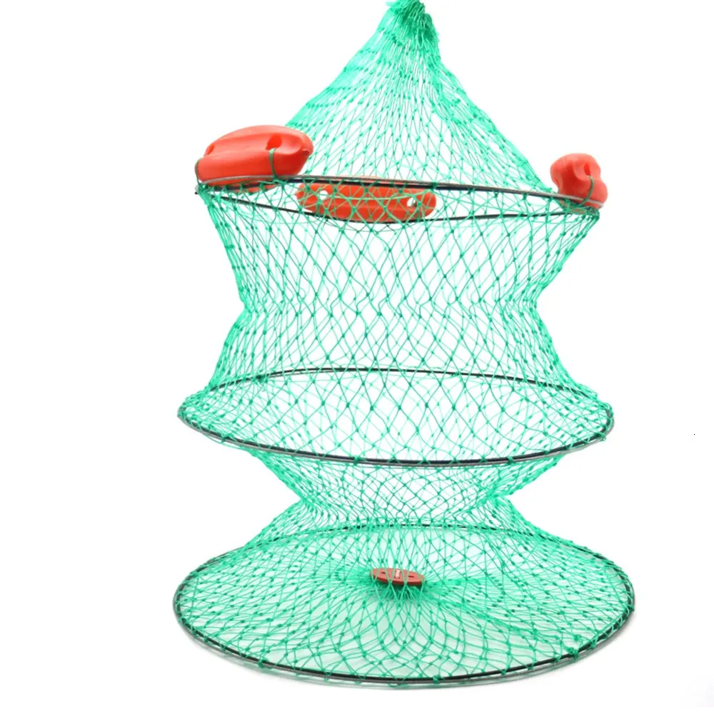 2 Layers Portable Foldable Fishing Floating Fish Net Shrimp Mesh Allows To Survive In The Water 240116