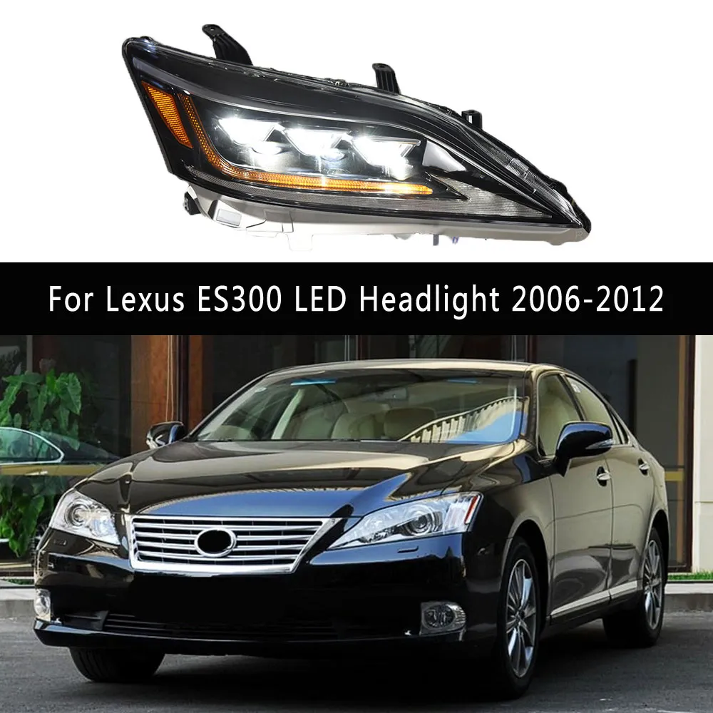 Biltillbehör strålkastare DRL Dagsljus för Lexus ES300 ES240 ES326 LED-strålkastare 06-12 Streamer Turn Signal Front Lamp