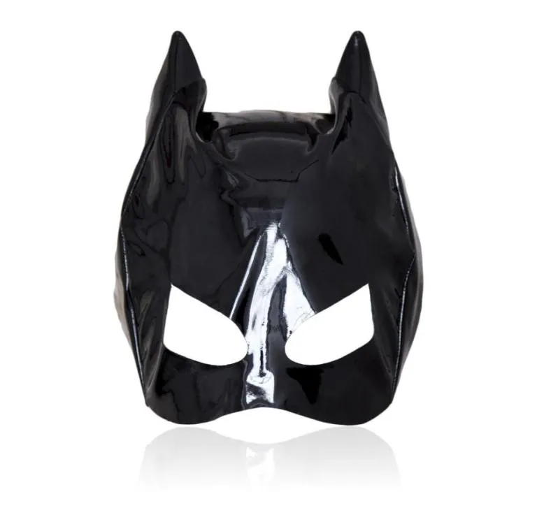 Massage Cosplay Sexy Sexy Love Games Thin Patent Leather Mask Sexy Toys for Woman Fetish Mask Hood Hood Erotic Sexy Products7060543