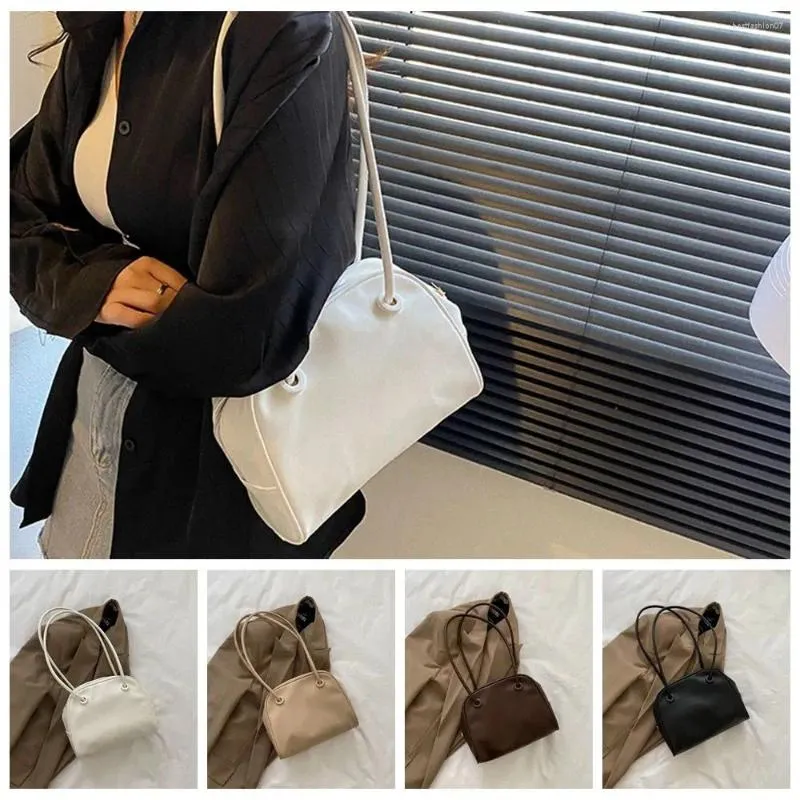 Sacs de soirée Sac à bras en cuir PU Simple Long Poignée Portable Sac à main Épaule Style coréen Fourre-tout Filles