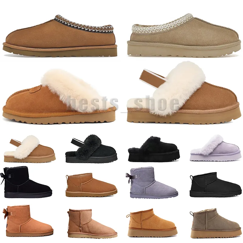 bagages de designer moelleux plate-forme australienne pantoufle Tasman ug pantoufles Tasman éraflures chaussures en laine fourrure en peau de mouton marque de cuir véritable femmes décontractées bottes coulissantes goutside