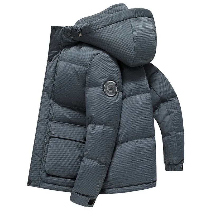 Erkek çıkarılabilir şapka, kalınlaşmış ve ısınmış ceket, yeni kış mikro yağmur ve rüzgara dayanıklı ceket, erkek kıyafetleri