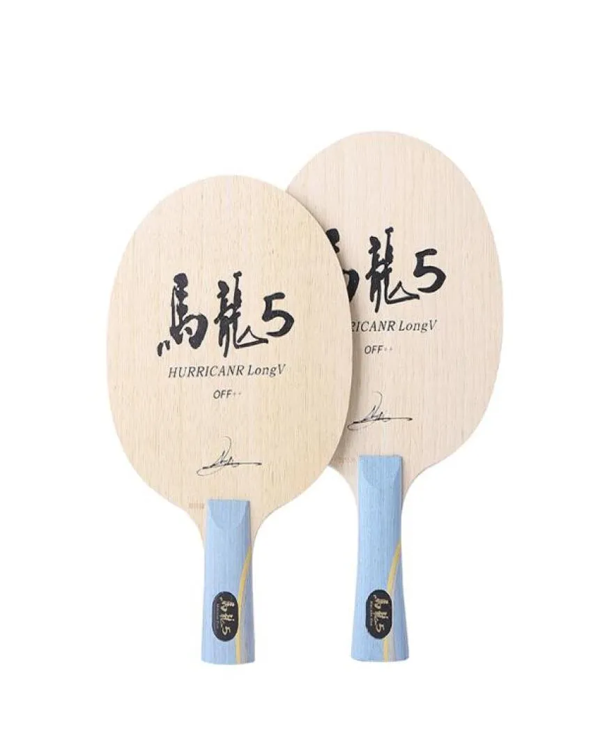 Ma Long 5 kol inre bord Tennis Blade Table Tennis Racket Ping Pong Paddlar Kolfiber Byggt CS FL ST Handtaget 22062360882098705109