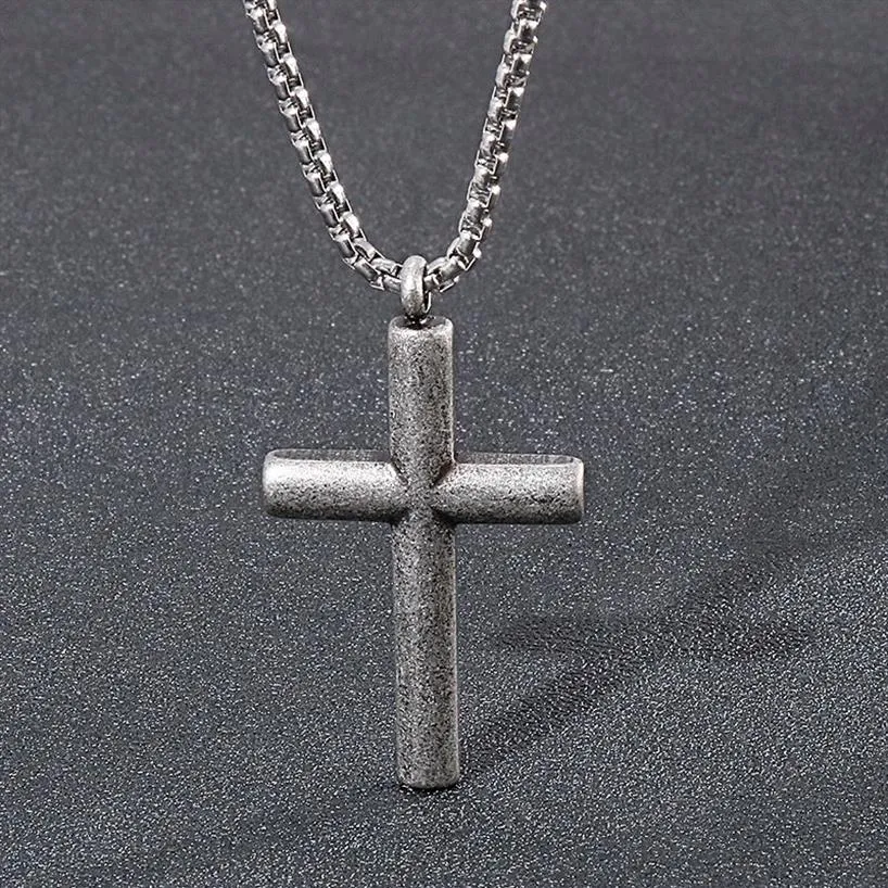 Classic Cross Pendants Necklace Jewelry Stainless Steel Gold Plated Men Women Lover Gift Religious Jewelry208q
