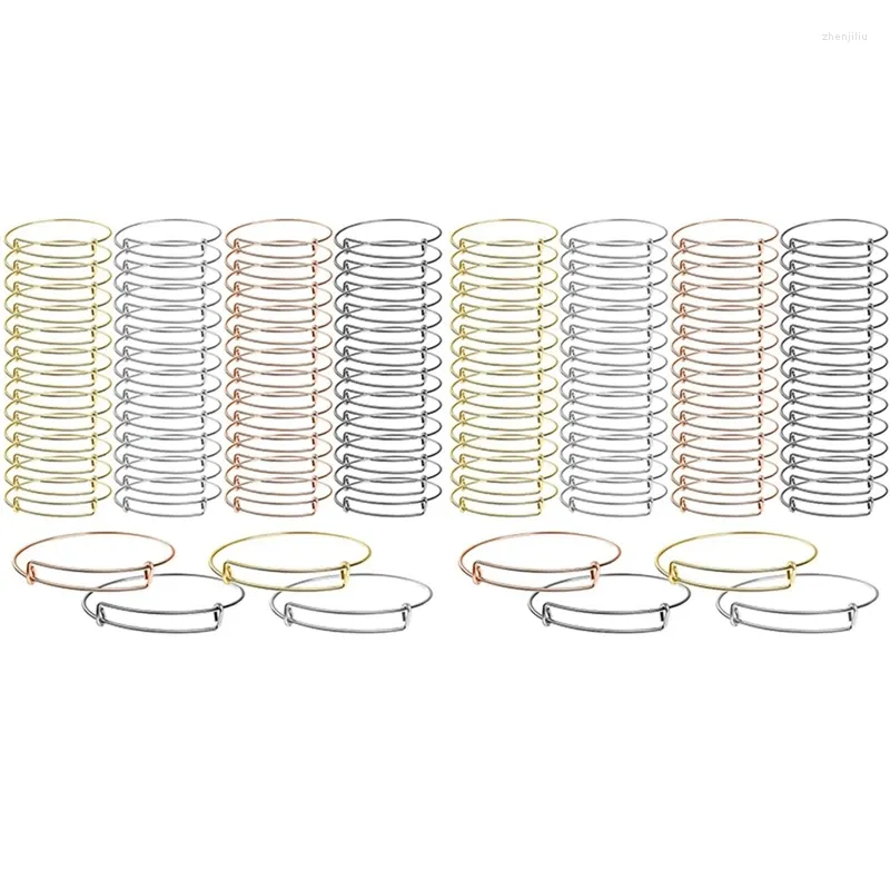 Strand 120 шт. расширяемые браслеты, регулируемые проволочные пустые браслеты для изготовления ювелирных изделий своими руками