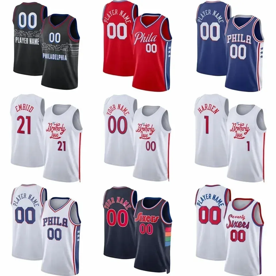 Hommes Jeunes 9 Mac McClung Joel Embiid Maillot de basket-ball personnalisé James Harden Tyrese Maxey Sixer Jersey Shake Milton PJ Tucker Tobias Harris Paul Reed 2023 Chemise de ville