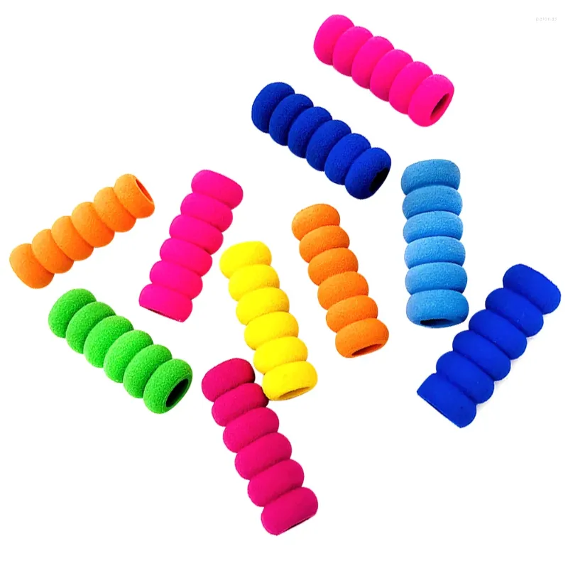 Stobok – crayons pour enfants, mousse souple, aide à l'écriture ergonomique, porte-crayon coloré, pinces, supports rembourrés à droite