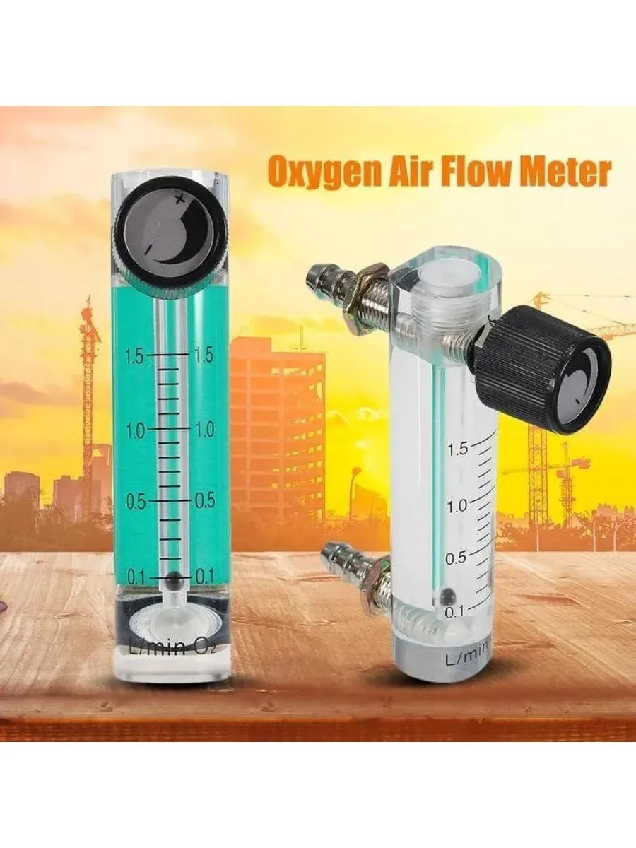 Débitmètre de gaz d'oxygène de l'air Débitmètre Compteur Caudalimetro Indicateur de débit O2 Compteur de gaz d'oxygène Commutateur de dispositif de débit 0,1-1,5 L/min Heig 231229