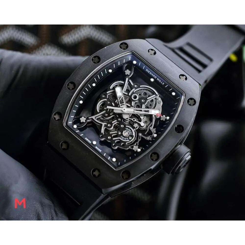 Fantastique designer mécanique R i c h a r d luxe super style montres hommes RM055 JX8C mouvement automatique montre étanche boîtier en céramique miroir saphir