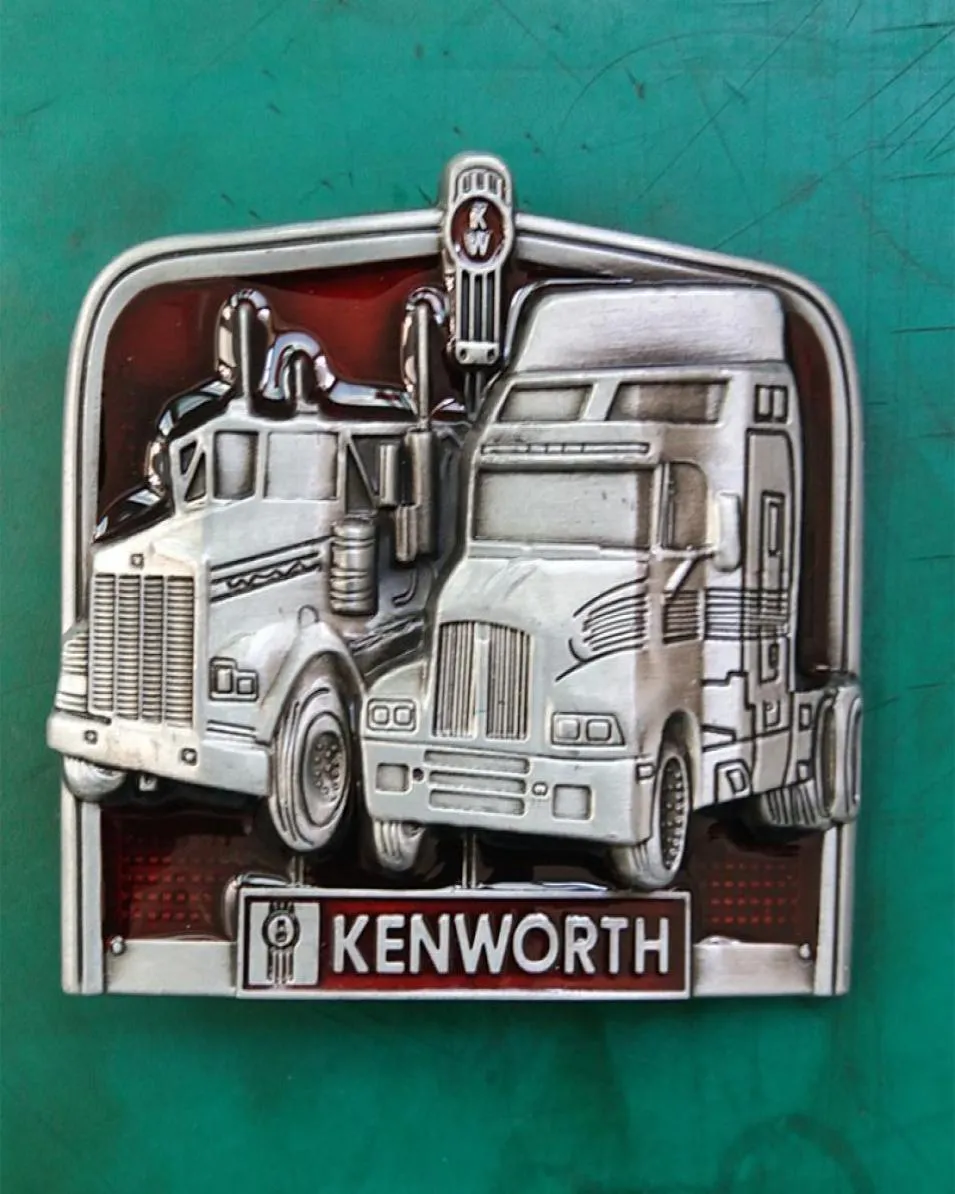 1 PCS Kenworth 트럭 버클 히빌라 Cinturon Men039S Western Cowboy Metal Belt Buckle Fit 4cm 와이드 벨트 9689345