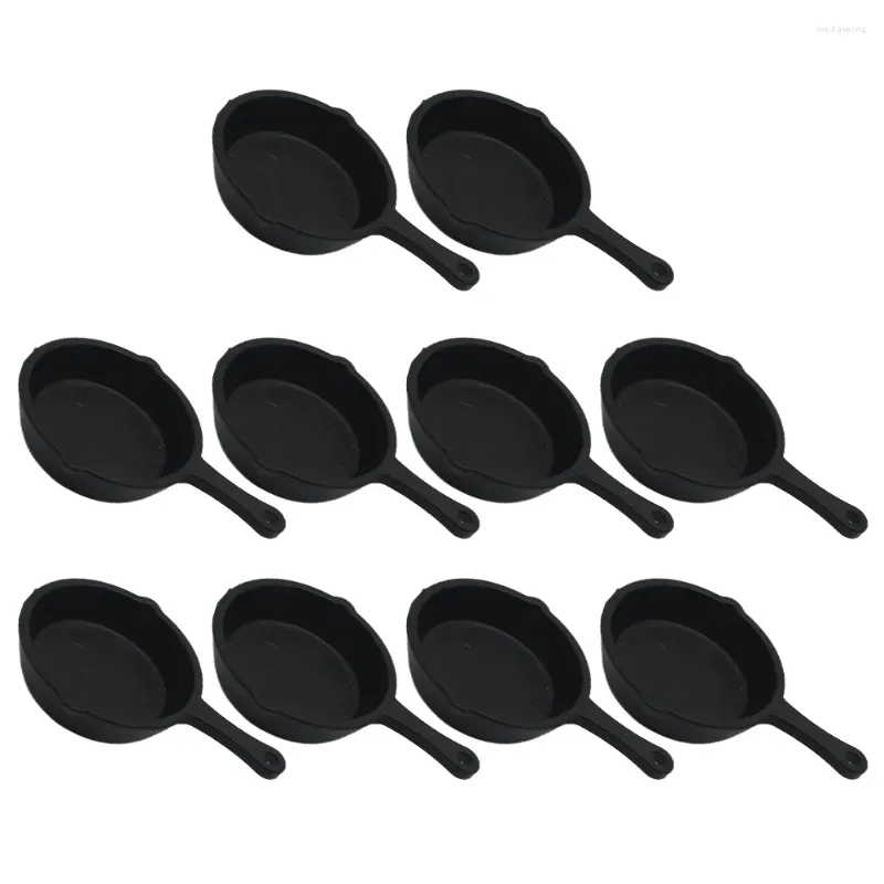 Casseroles 10 pièces maisons de poupée Pan pendentif Miniature ustensiles de cuisine décor Casserole friture décoration cuisine Gadget enfant