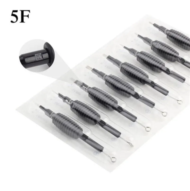 20 x tubes de poignées de tatouage jetables avec aiguilles assorties 5F taille 34 19mm pour aiguilles de pistolet de tatouage gobelets d'encre Grip Kits3932351