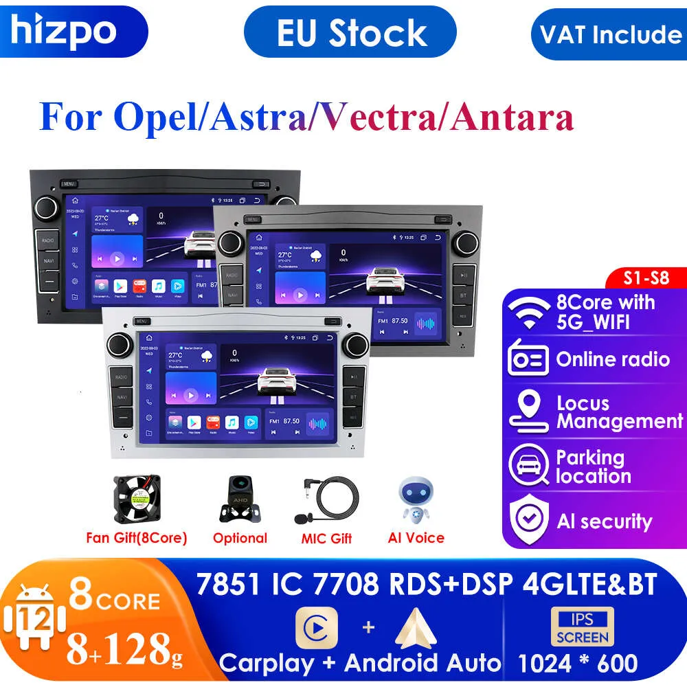 DSP Carplay Android 2din Car Radio GPS for Opel Astra H J 2004 Vectra Vauxhall Antara Zafira Corsa C D Vivaro Meriva Veda Stereo