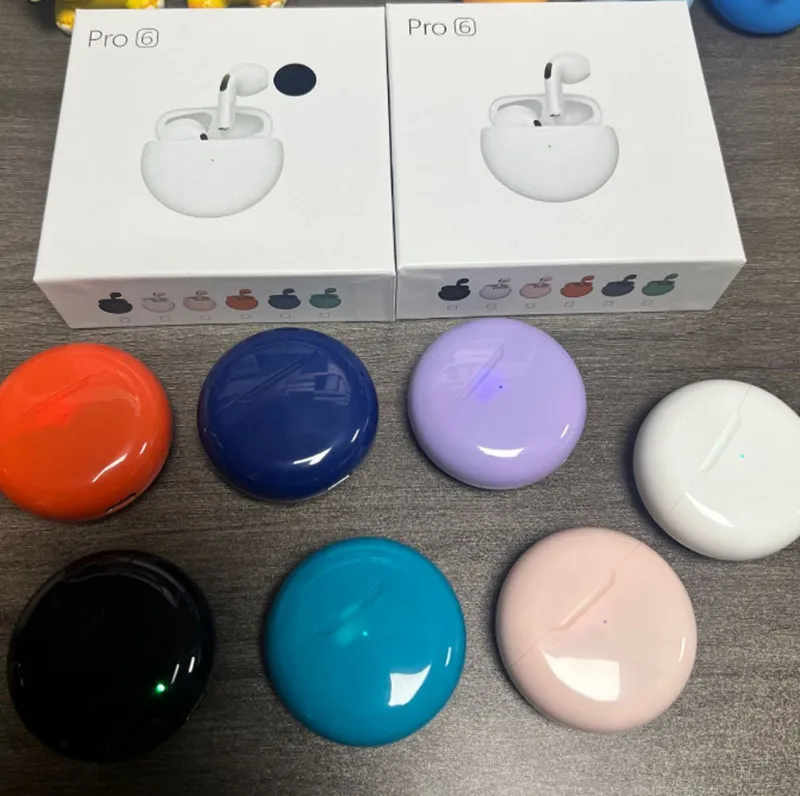 Air Pro 6 TWS Wireless Headphone سماعات سماعات رأس بتكتيل بوتوث 5.0 سماعة مائية مع MIC لسماعات الأذن Xiaomi iPhone Pro6