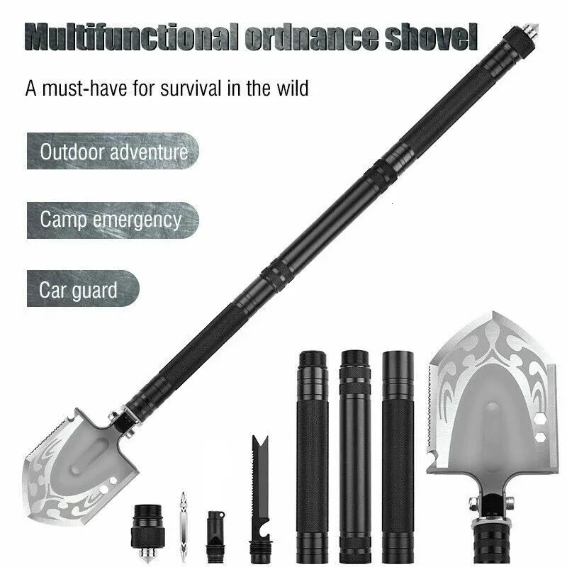 Multifunctional Survival Shovel Ax Set - Portable Folding Tactical ...