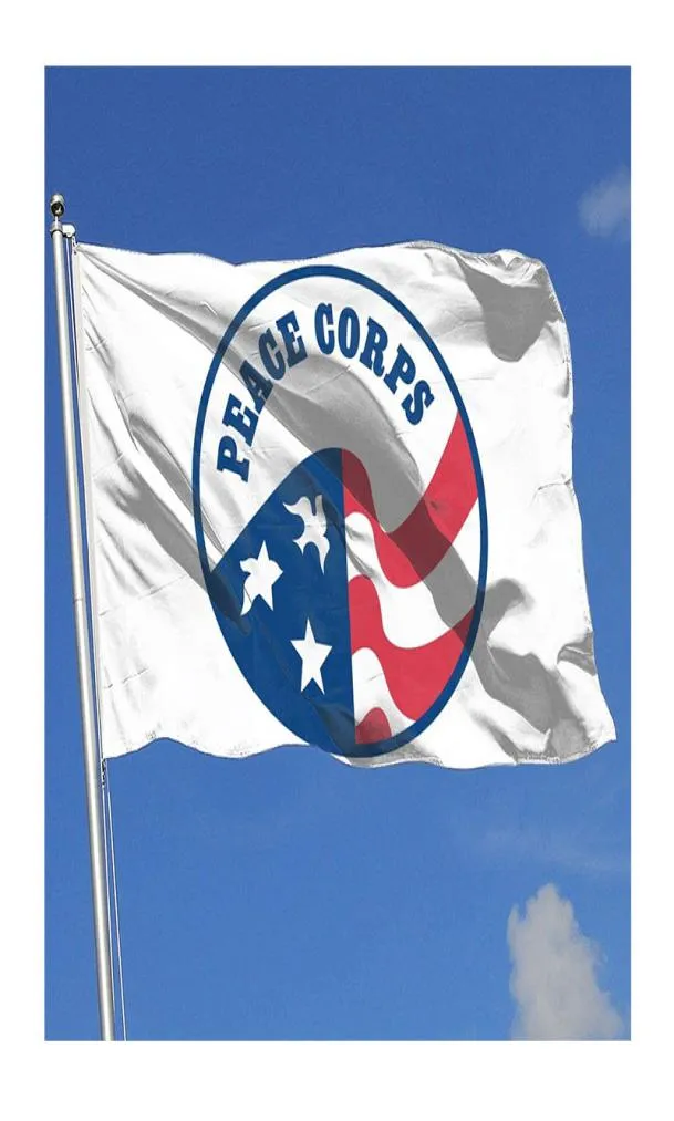 Nous aimons le drapeau du Corps de la paix 3X5FT 150x90cm impression 100D Polyester équipe Club sport drapeau de l'équipe avec œillets en laiton 4001492