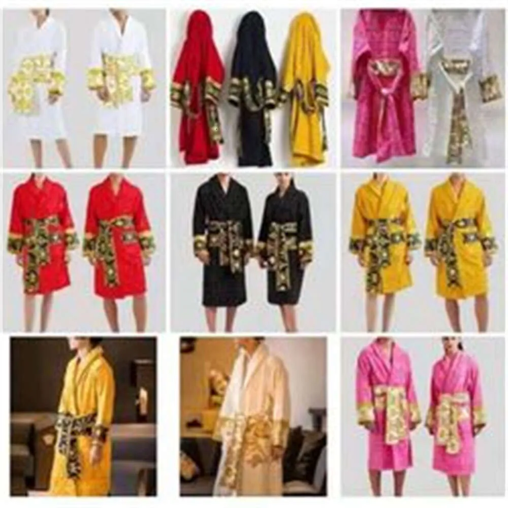 Mulheres Bathrobe Sleep UNISSISEX Man Cotton Leartwear Night Night Desengity Designer Robe Eleg oito cores M-3xl L O e