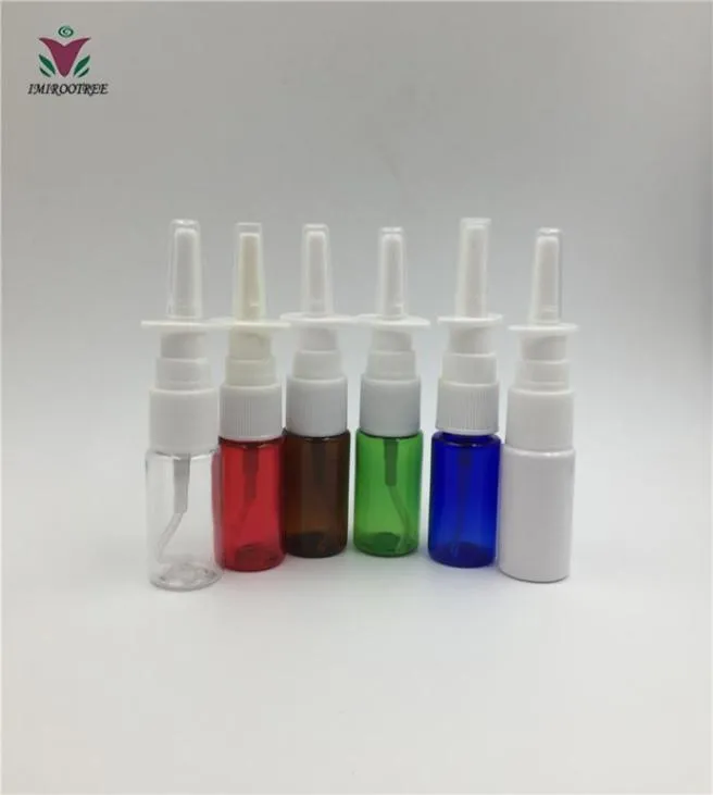 1000 Stück 10 ml PET-Mehrfarben-Medizin-Nasennebel-Zerstäuber-Sprühflasche6273615