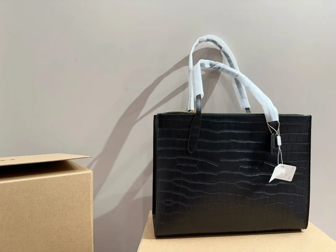 Modna zakup na ramię czarna torebka łaska luksusowy klasyczny klasyk nina carreall torba wysokiej jakości Krokodyla projektant Duża torba podróżna torebka wypoczynkowa