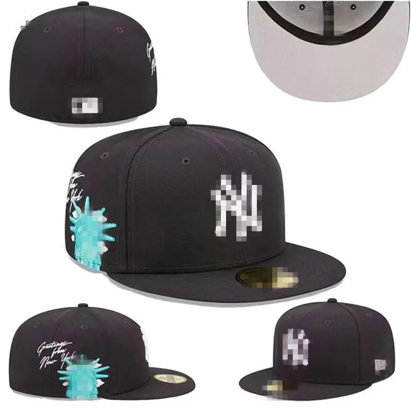 Nowy dopasowany kapelusz mężczyzn Women Designer Baseball Hats list Hip Hop Sport Pełna zamknięta płaska czapka haftowa czapka W-12