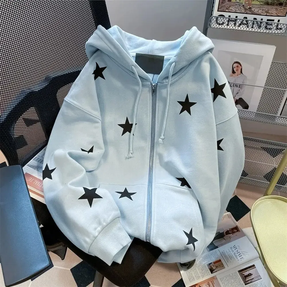 American Hip-Hop Star Printed Hoodie Lämplig för höst- och vinterens avslappnade dragkedja Cardigan 231229