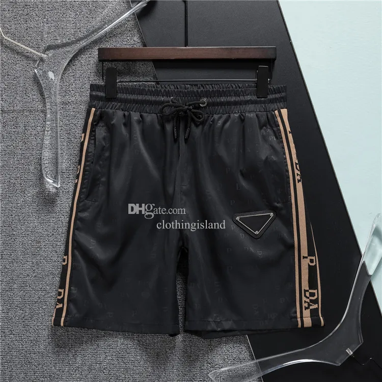 Pantalones cortos para hombres Diseñador europeo y americano 2024 Pantalones deportivos callejeros Triángulo casual Letras impresas Pantalones de playa Surf Ropa de secado rápido preferida M-XXXL