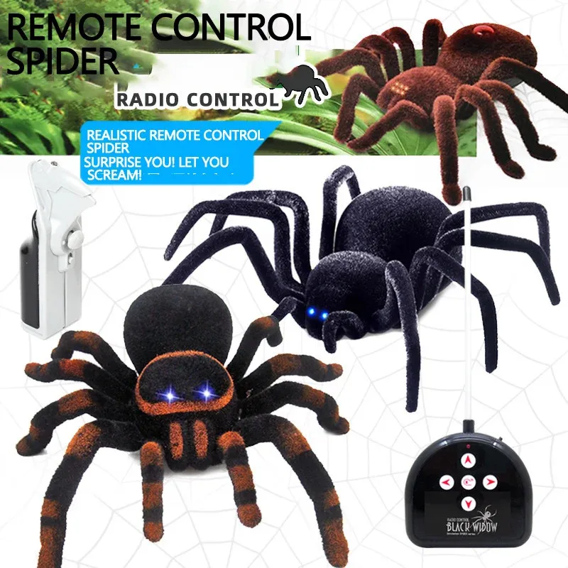 Animal Remote Control Cockroach Toy Infrared Trick Terrifying Mischief Kids Toys Funny Novelty Children Gift RC Spider Ant 231229