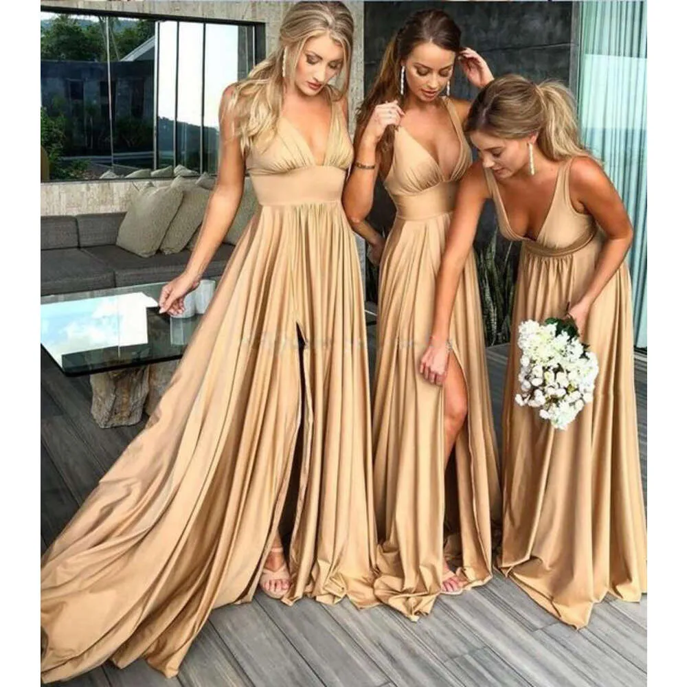 Summer New Women's Dress New Sling Deep V Dress Bridesmaid Dress Ny Holiday Dress A Coming of Age Dress Ball Dress Abendkleider Robe Xasy