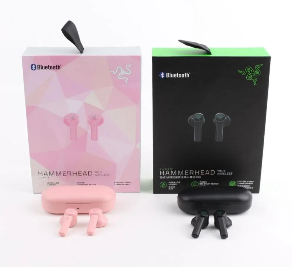 Razer Hammerhead Wireless Headphones Bluetooth Earbuds高品質のサウンドゲーミングヘッドセットTWSスポーツBluetoothイヤホンFase Shipp1588865
