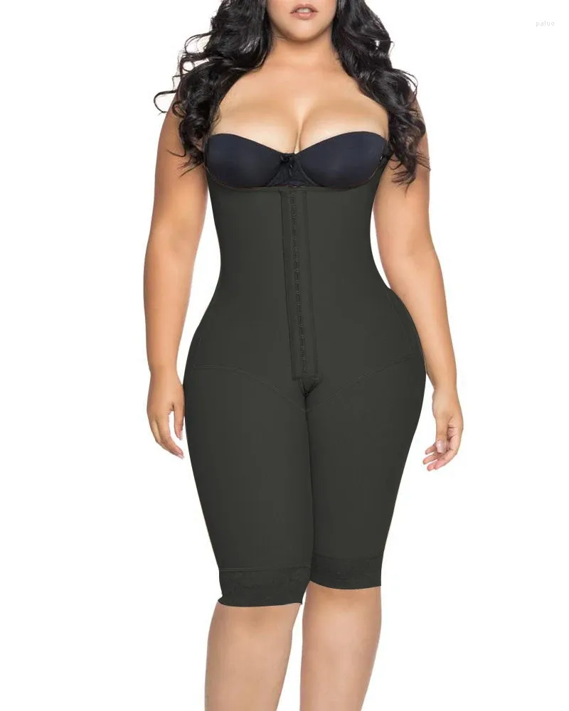 Women's Shapers Corset Knee Length Underbust Body Shaper Fajas For Postpartum Girdle Waist Trainer Sexy Lingerie