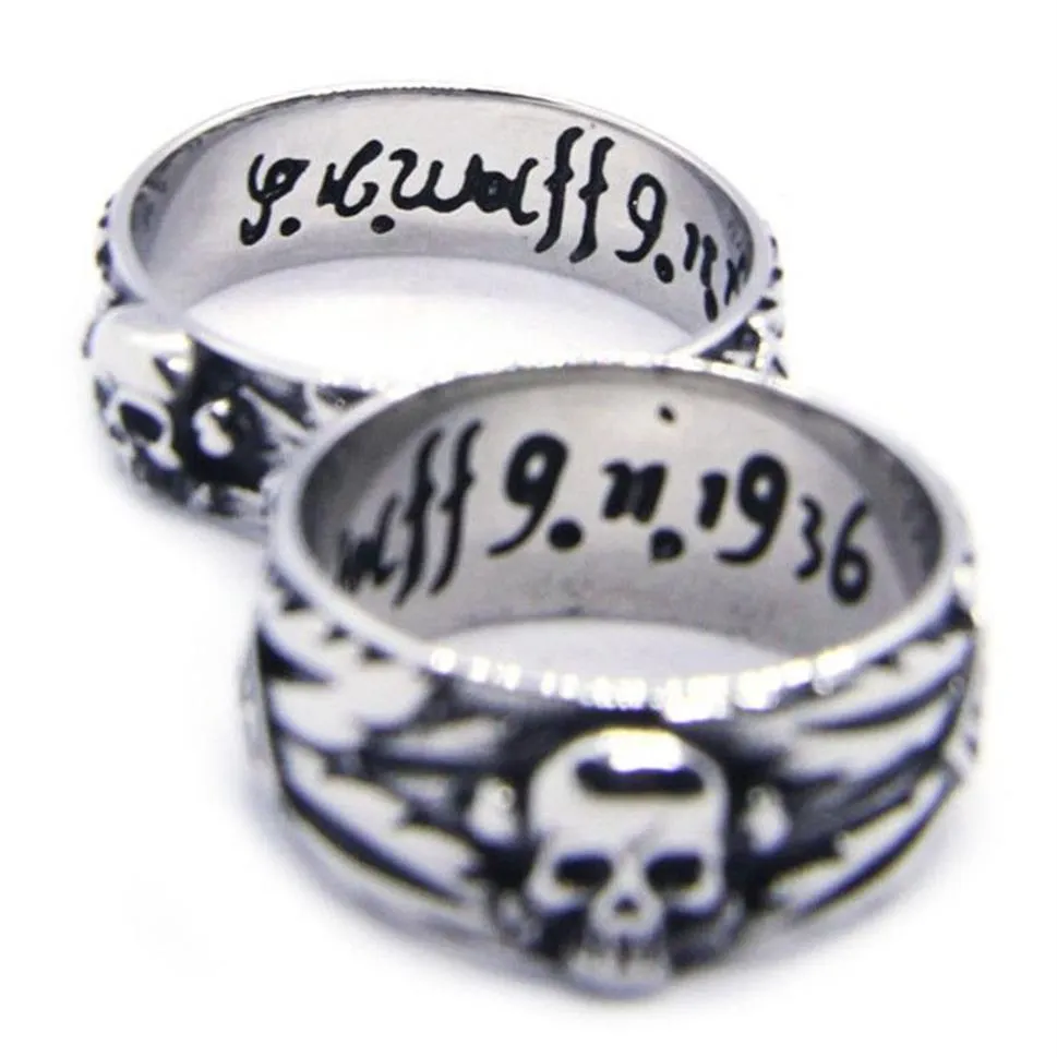 2PCS Lot Size 6-13 Unisex Cool Skull Ring 316L Stal nierdzewna biżuteria Osobista