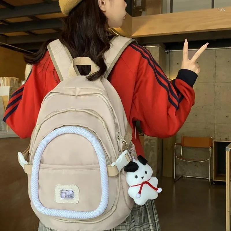 Sacs d'école japonais Instagram cartable pour femmes polyvalent moyen sac à dos coréen mode collège
