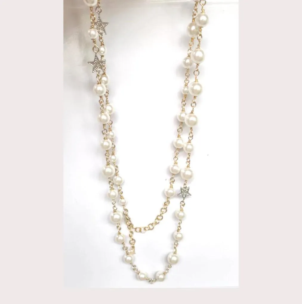 Naszyjnik designerski luksusowe naszyjniki z literą klasyczny styl oświadczenie pasmowe sznurki elegancki łańcuch perłowy długi podwójny Lay9952870