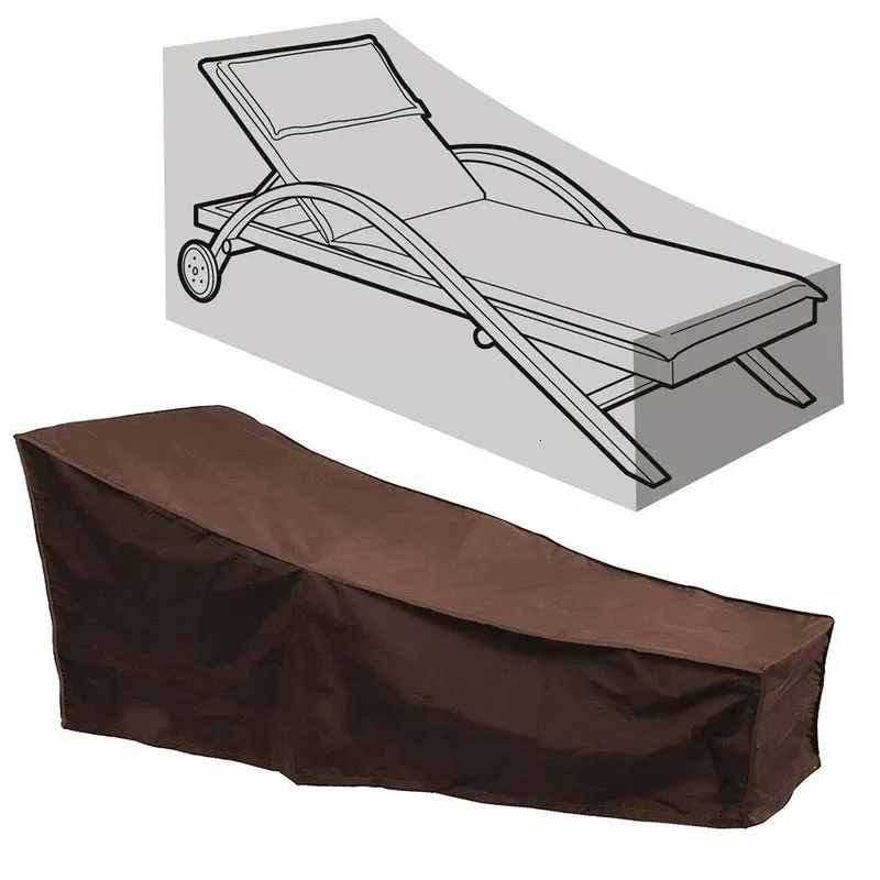 Vattentät tavmöbler Recliner Damm All Purpose Cover Multifunktioner Utomhus Garden Balkony Chaise Longue Sunshade 231228